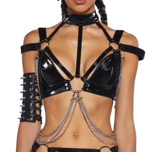 Dolls Kill IMMERSED IN MAGIC HARNESS TOP